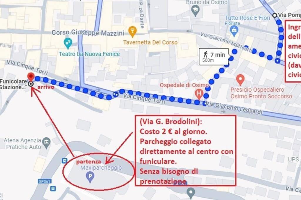 Osimo Nel Cuore Del Centro, Free Wi-Fi E Netflix公寓 外观 照片